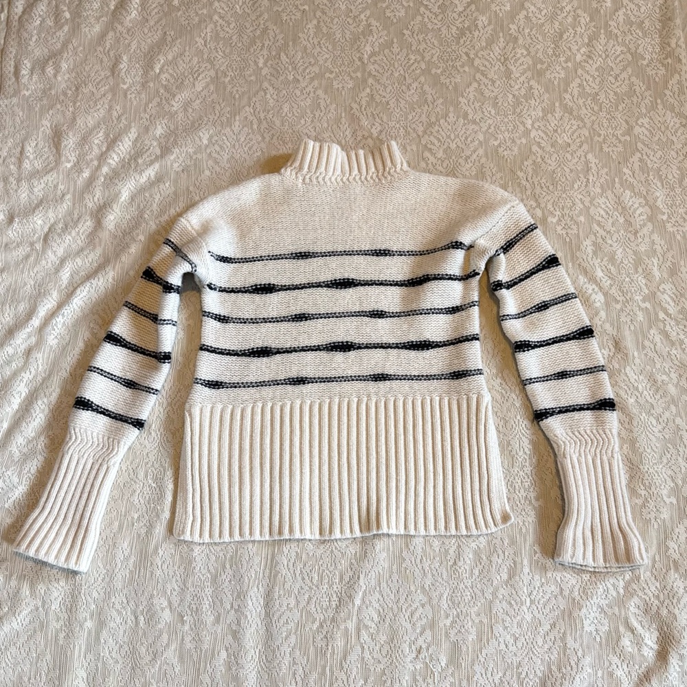 Veronica Beard Viori striped turtleneck wool sweater - Picture 11 of 12